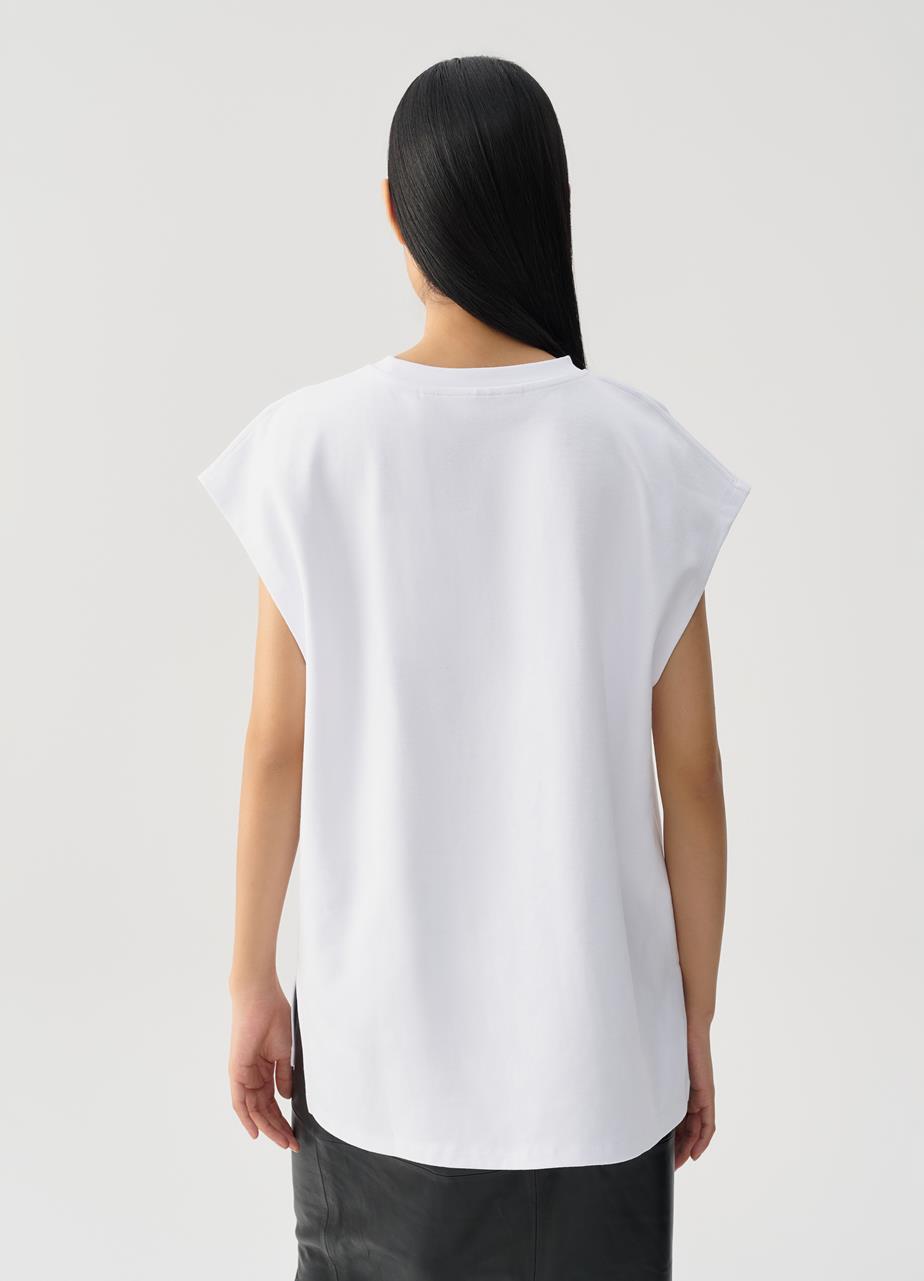 Boxy tank top White textile